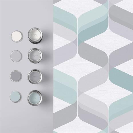 Retro Aqua - 104816 Tapetti – kuva 2/3