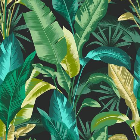 Leaf It Out Midnight - 118721 Tapetti