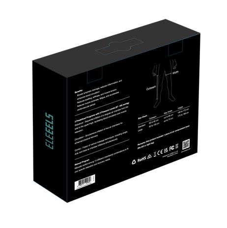 Eleeels A2 Large Cordless Air Compression Boot, lymfahierontalaite säärille – kuva 6/7