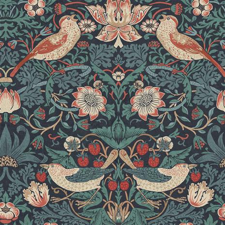 Strawberry Thief Deep Blue - 124231 Tapetti