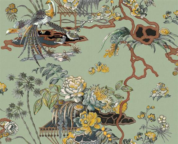 Sacred Pheasants Jade - B00115 Tapetti