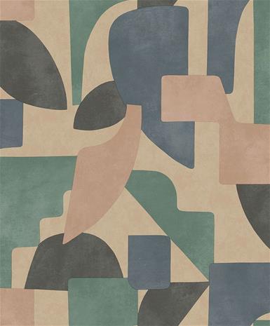 Linnet Taupe Aqua - 91713 Tapetti
