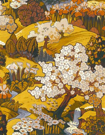 Yu Garden Amber - B00146 Tapetti