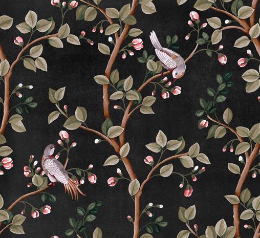 Birds Prosperity Onyx - B00121 Tapetti