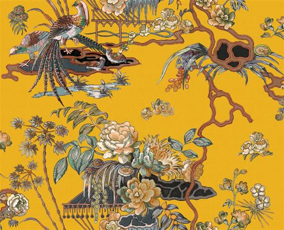 Sacred Pheasants Amber - B00114 Tapetti