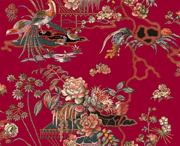 Sacred Pheasants Ruby - B00112 Tapetti