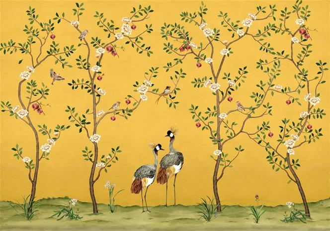 Crowned Crane Amber - B00162 Tapetti – kuva 2/3