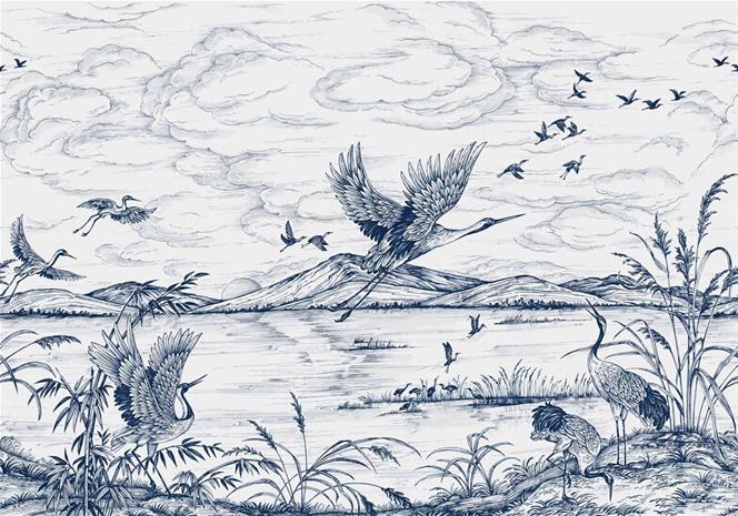 HeronÂ´s Poetry Sapphire - B00155 Tapetti
