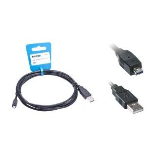 USB A uros - mini USB B uros , USB 2.0 kaapeli