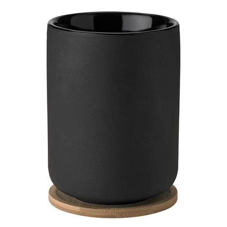 Stelton - Theo Termosmuki ja puutarjotin 25 cl Musta