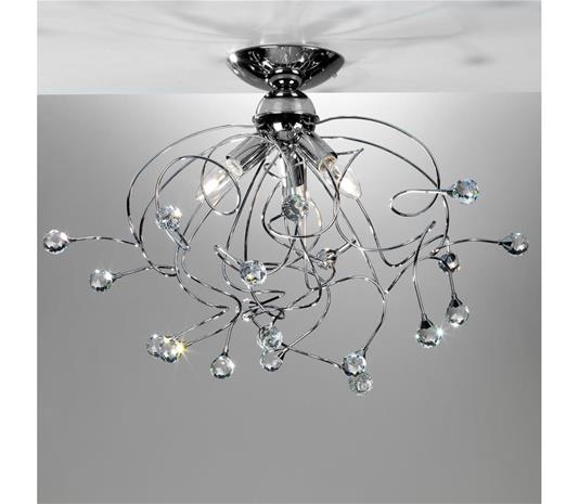 Riippuvalaisin Trilly, kromi, kristalleja, 3-lamp.
