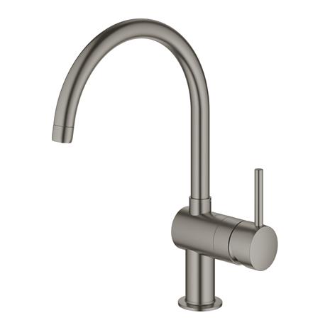 Grohe Minta (32917AL0) Brushed Hard Graphite, keittiöhana kääntyvällä C-juoksuputkella – kuva 3/3