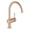 Grohe Minta (32917DL0) Brushed Warm Sunset, keittiöhana kääntyvällä C-juoksuputkella – kuva 1