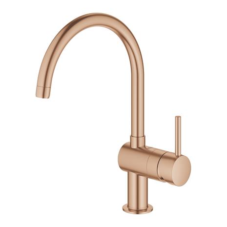 Grohe Minta (32917DL0) Brushed Warm Sunset, keittiöhana kääntyvällä C-juoksuputkella
