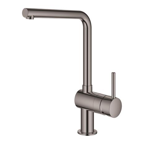 Grohe Minta (31375A00) Hard Graphite, keittiöhana kääntyvällä L-juoksuputkella