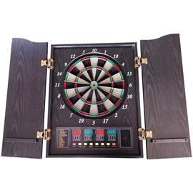 Elektroninen darts-taulu kaapissa