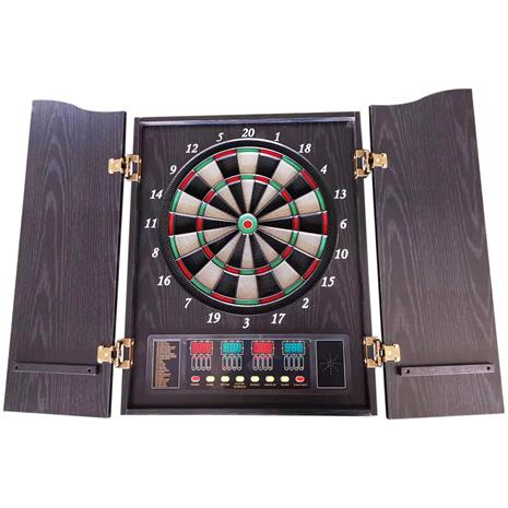 Elektroninen darts-taulu kaapissa