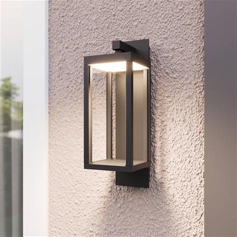Lucande LED-ulkoseinävalaisin Ferdinand, 3 kpl, harmaa, 38 cm – kuva 1/1