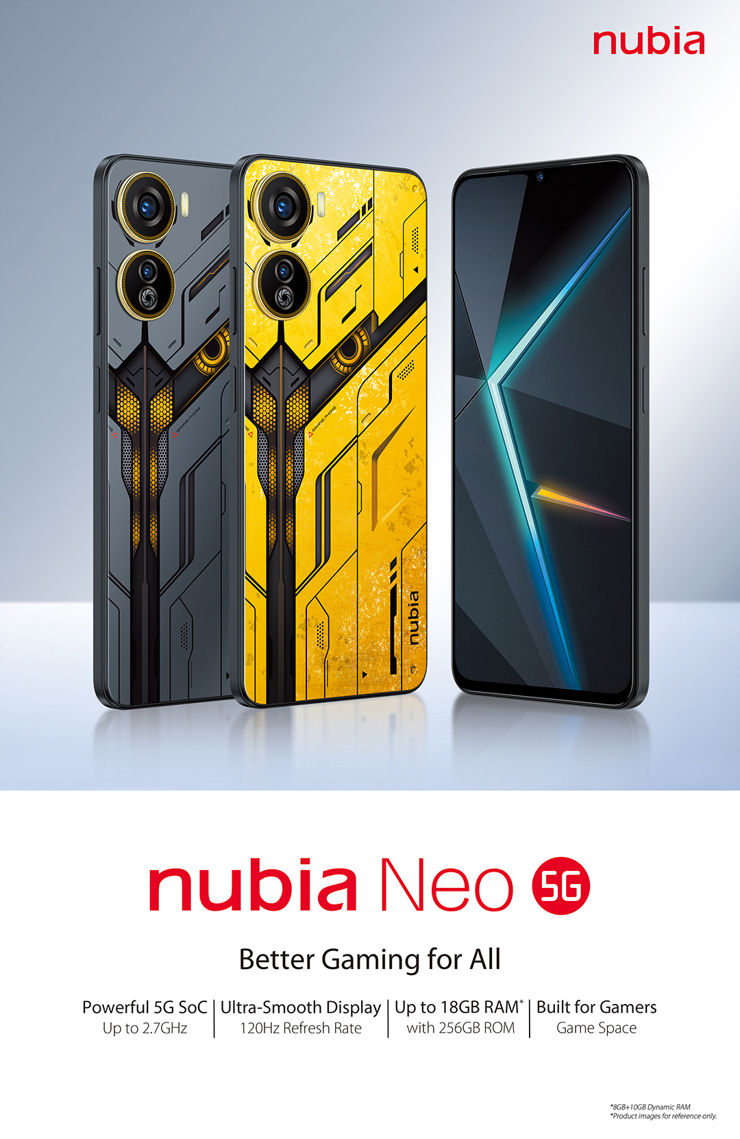 ZTE nubia Neo 5 GT 8 Gt/256 Gt, musta - A - Kuin uusi