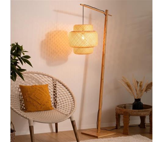 Atmosphera - Lattialamppu LIBY 1xE27/40W/230V bambu