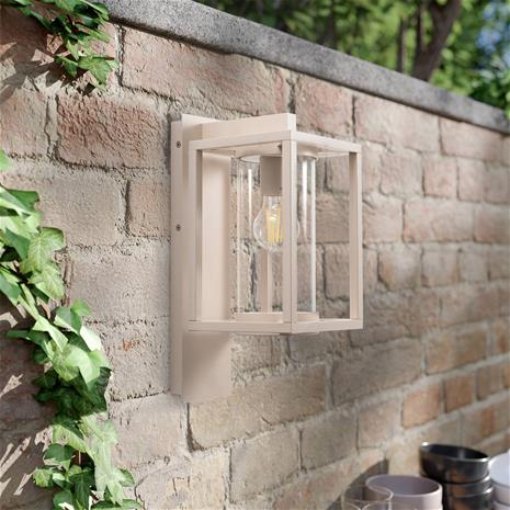 Lucande ulkoseinävalaisin Ferda, riipus, beige, lasi, E27 – kuva 3/8