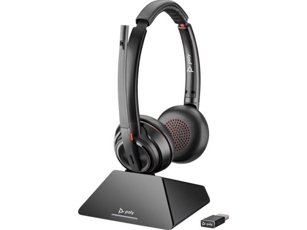 HP Poly Savi 8220 Stereo UC MS DECT (8D3F5AA) USB-A, Bluetooth-kuulokemikrofoni – kuva 1/8