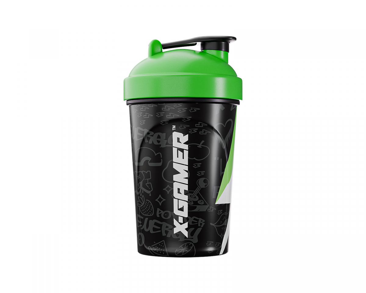 X-Gamer X-Zero Shaker 500ml - Musta &amp; Vihreä