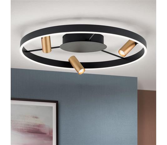 LED-kattovalaisin kolmella kohdevalolla