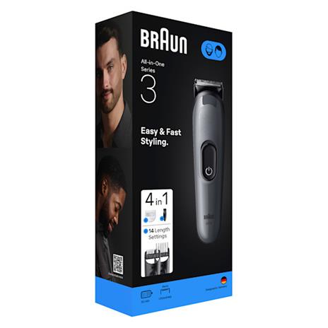 Braun All-in-One Trimmer 3 AIO3500 4in1, monitoimitrimmeri – kuva 6/8