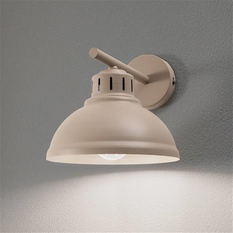 Seinävalaisin Sven, 1-valo, beige, teräs