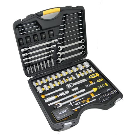 Ironside 102341 Hylsysarja 1/4"" & 1/2"", kärjillä, 114 osaa