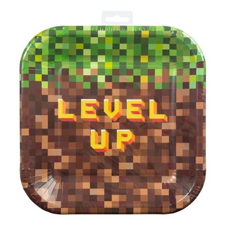 Papperstallrikar Pixel Level Up 8-p – kuva 3/3