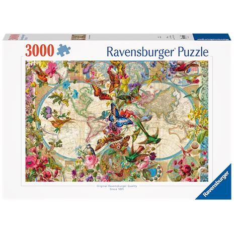 Flora & Fauna World Map Palapelit 3000 palaa Ravensburger