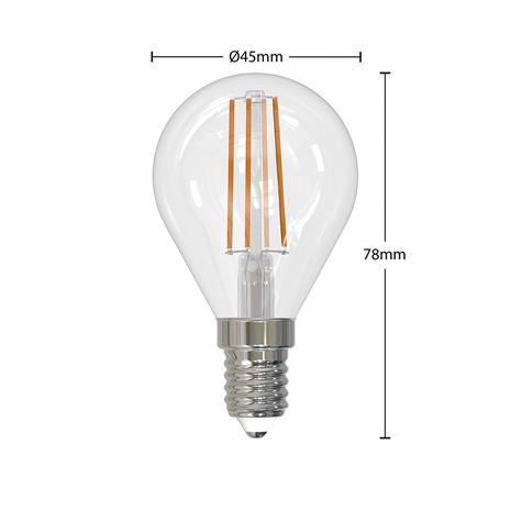 LED-filamenttilamppu E14 4W 2700K pisara him. 2x