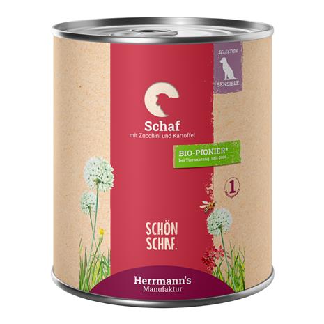 12 x 800 g Herrmanns Menu Sensitive lammas, luomukurpitsa & luomuperuna