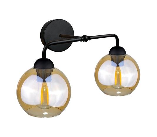 Seinävalaisin MELLE BLACK 2xE27/60W/230V