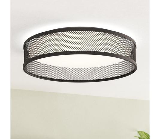 LED-kattovalaisin Luppineria teräsverkolla, musta