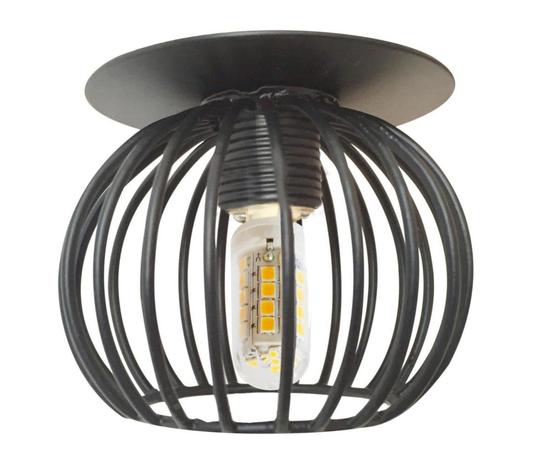 Kattoon upotettava valo SK 93 1xG9/40W/230V musta