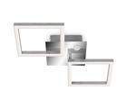 LED-tunnistin-kattovalo Frame kromi/alum. 47x23 cm