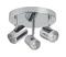 Searchlight LED-kattokohdevalo Rollo, 3-lamppuinen, kromi – kuva 5