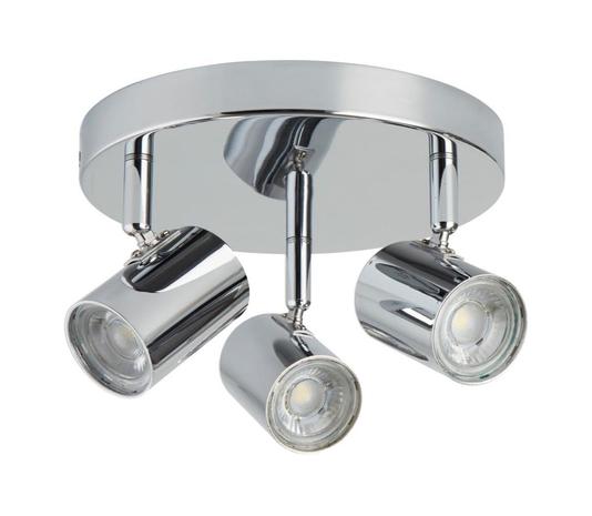 Searchlight LED-kattokohdevalo Rollo, 3-lamppuinen, kromi – kuva 5/5