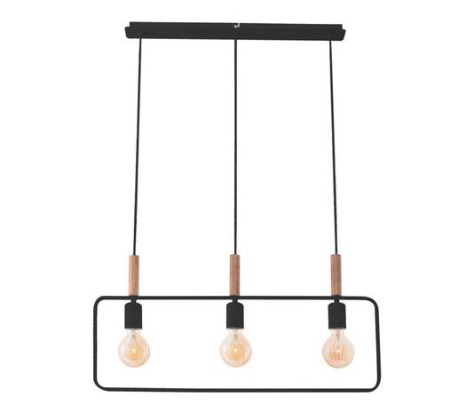 Kattokruunu narulla FRAME 3xE27/60W/230V musta
