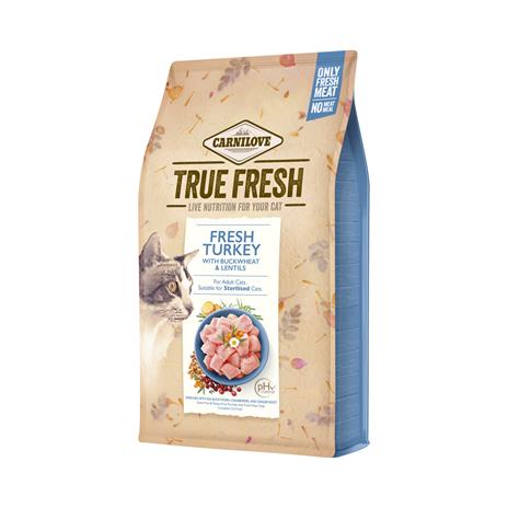 Carnilove True Fresh täysravinto kissoille kalkkuna, 4,8 kg