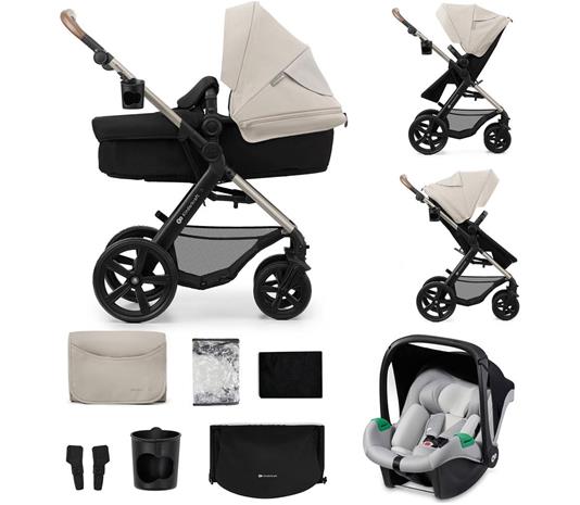 Kinderkraft MOOV 2 3-in-1 Yhdistelmävaunut, Moonlight Grey