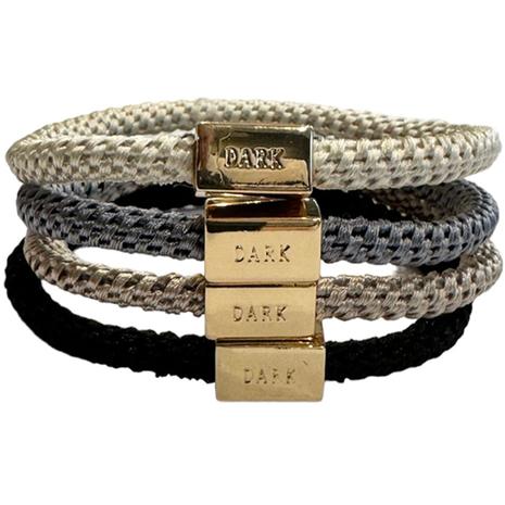 Dark FAT HAIR TIES THIN 4 PK COMBO