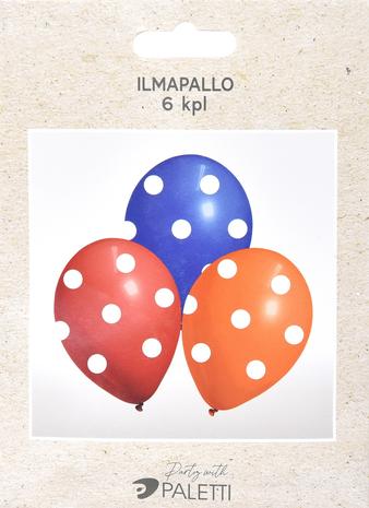 Ilmapallo pilkuilla 6 kpl