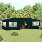 vidaXL Ammattilaisten juhlateltta sivuseinillä 4x9 m vihreä 90 g/m²