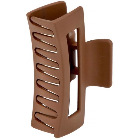 By Lyko Rectangular Rubberized Hair Clip Brown – kuva 1/2