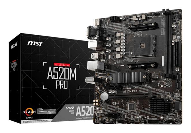 MSI A520M PRO - emolevy- micro-ATX -