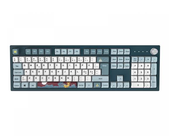 Montech MKey Fullsize Freedom Gateron G Pro 2.0 Brown -pelinäppäimistö, sininen/valkoinen – kuva 2/2